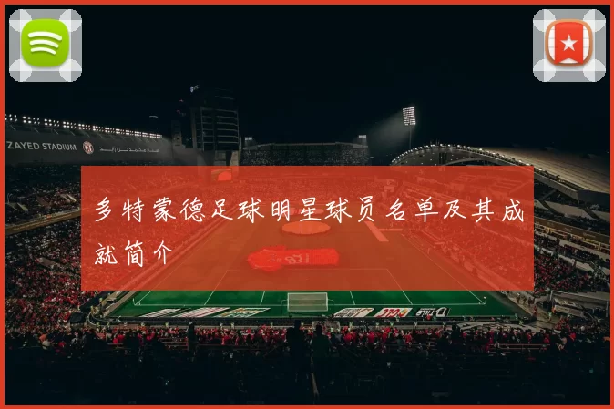 多特蒙德足球明星球员名单及其成就简介