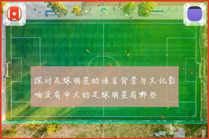 探讨足球明星的语言背景与文化影响没有中文的足球明星有哪些